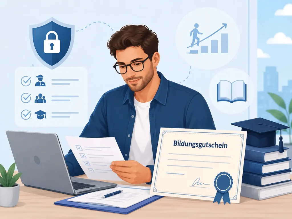Illustration zum Bildungsgutschein für eine Security Weiterbildung in Duisburg